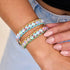Rainbow White | Mermaid Glass | Spectrum Linen Wrap Bracelet